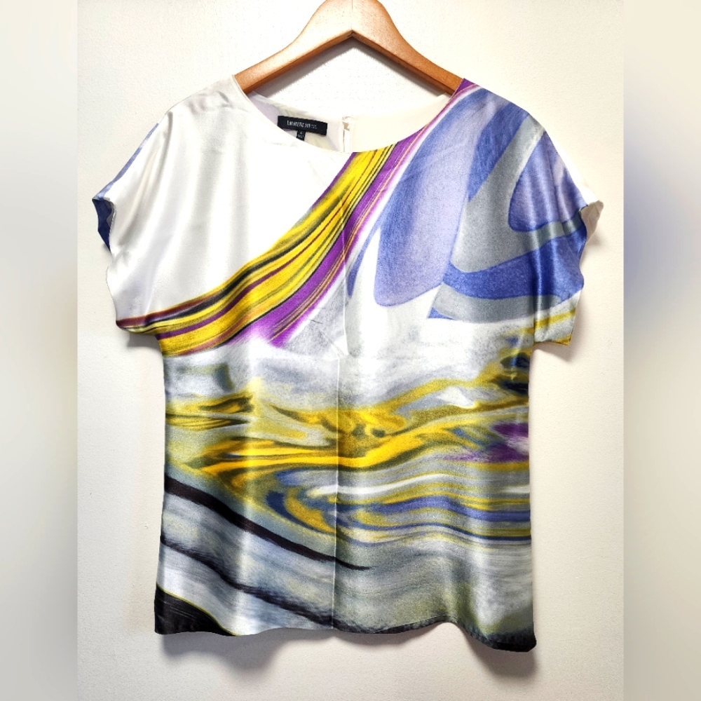 Lafayette 148 New York - Silk Short Sleeve Blouse Size 4